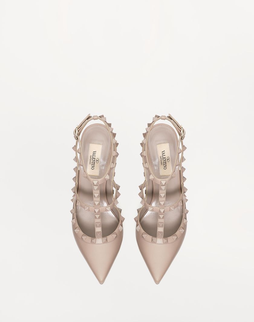 ROCKSTUD ANKLE STRAP PUMP WITH TONAL STUDS 100 MM - Image 4